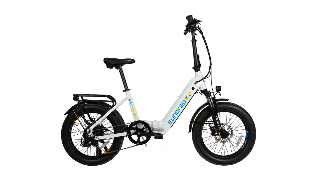 META Foldable Electric Bike Electric Bicycle EUNORAU Alpine White  