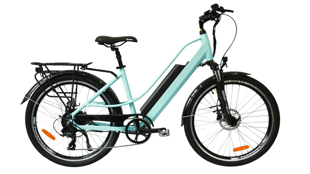 E-TORQUE Electric Bike - Commuter Type Electric Bicycle EUNORAU INNOVATIVE ELECTRIC BIKES Green 48V 500W 