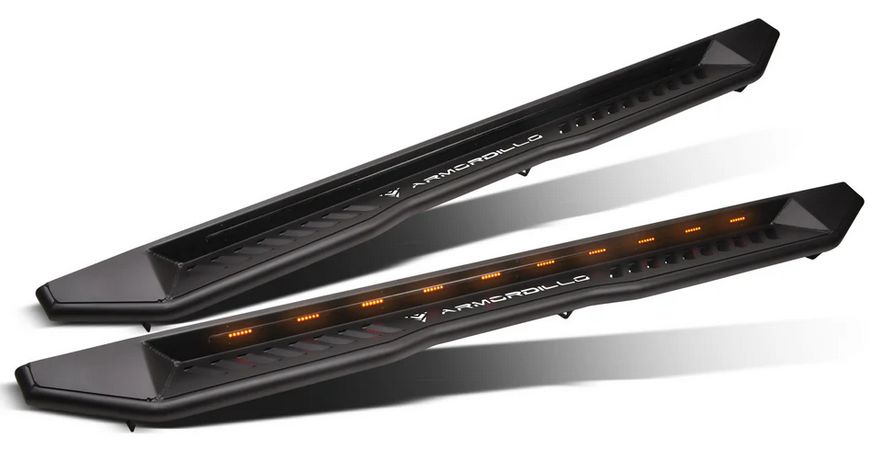 2019-2023 Dodge Ram 1500 Crew Cab Running Boards (FX Style With LED Lights) Running Boards Armordillo