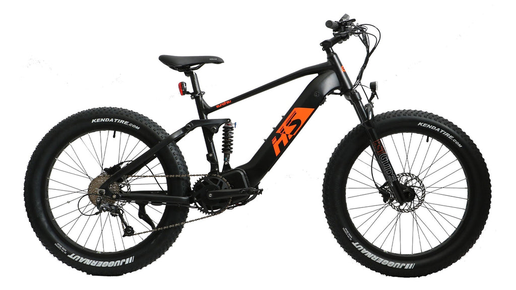 FAT-HS Electric Bike Electric Bicycle EUNORAU INNOVATIVE ELECTRIC BIKES Black 17'' 
