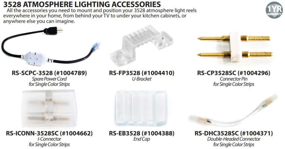 3528 LED Lighting Strip Accessories (Single Color)  Race Sport Lighting   