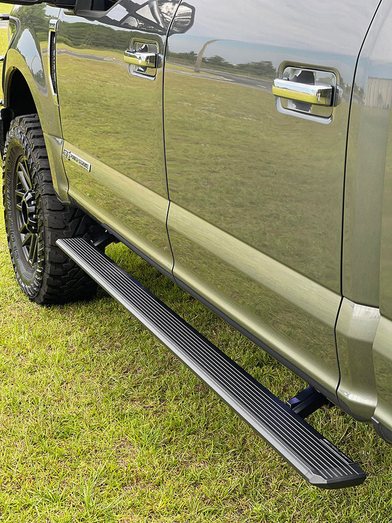 2020-2022 Ford Superduty Crew Cab; Power Retractable Running Boards Running Boards Steelcraft   