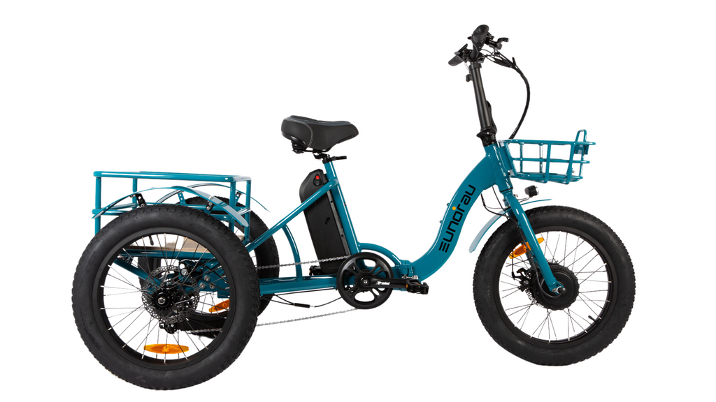 NEW-TRIKE Electric Bike Electric Bicycle EUNORAU INNOVATIVE ELECTRIC BIKES Teal  