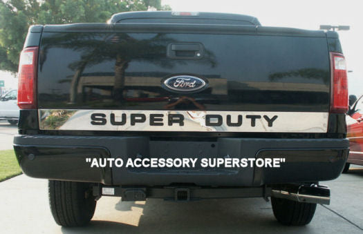 Ford SuperDuty Chrome Tailgate Trim; With Letter Cutouts