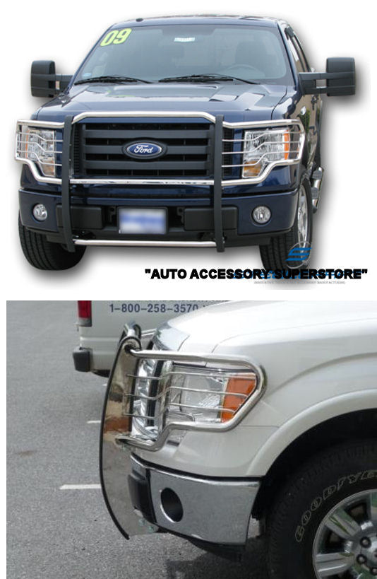 2009-2014 Ford F150 (Without Tow Hooks; Non Ecoboost Motor) Brush Guard (Black Version) brush guard Steelcraft   