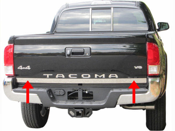 2016-Up Toyota Tacoma Chrome Lower Tailgate Trim Chrome Tailgate Trim QAA   