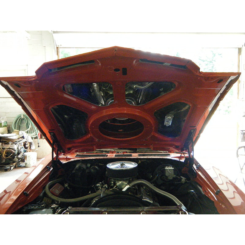 1970-1972 Chevy Chevelle (With Factory Cowl Hood) Hood Mirror Kit Hood Mirror Kit AutoLuxe   