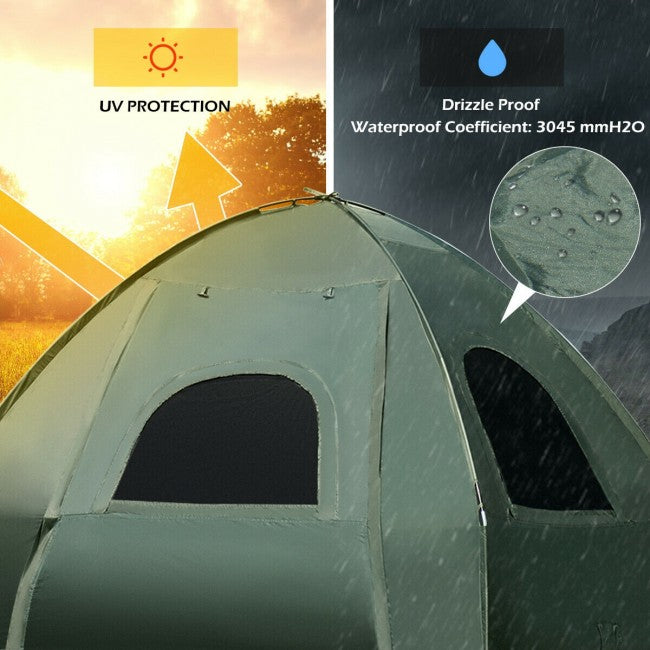 Tent with air outlet mattress