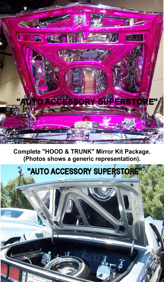 1972 Chevy Impala (Hardtop) Hood & Trunk Mirror Kit Package Mirror Kit AutoLuxe   
