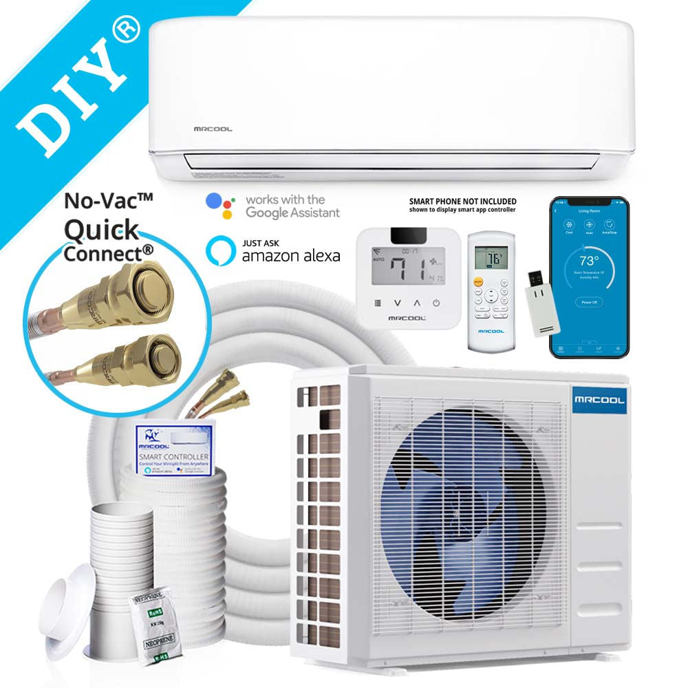 MrCool DIY 18,000 BTU 22 SEER Ductless Mini-Split Heat Pump System Air Conditioners MrCool   