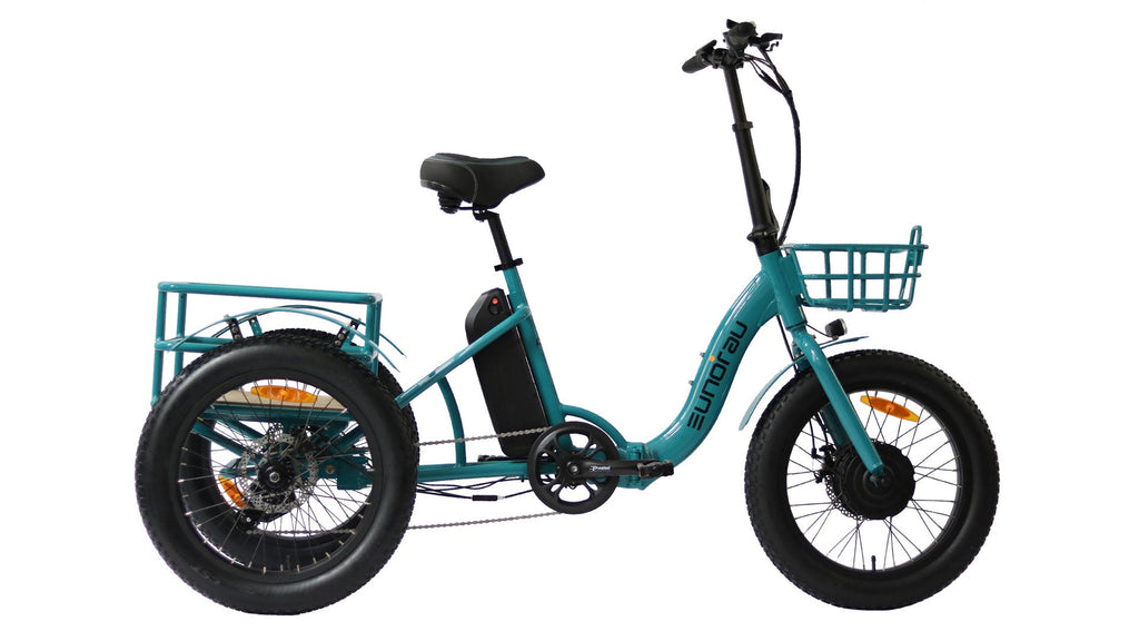 NEW-TRIKE Electric Bike Electric Bicycle EUNORAU INNOVATIVE ELECTRIC BIKES Teal  