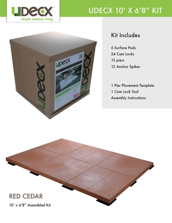 UDECX®: 10' X 6'8" Patio Deck Kit - Red Cedar Patio UDECX   